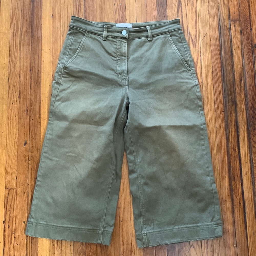 Everlane Green Wide Leg Crop Pant Sz 10